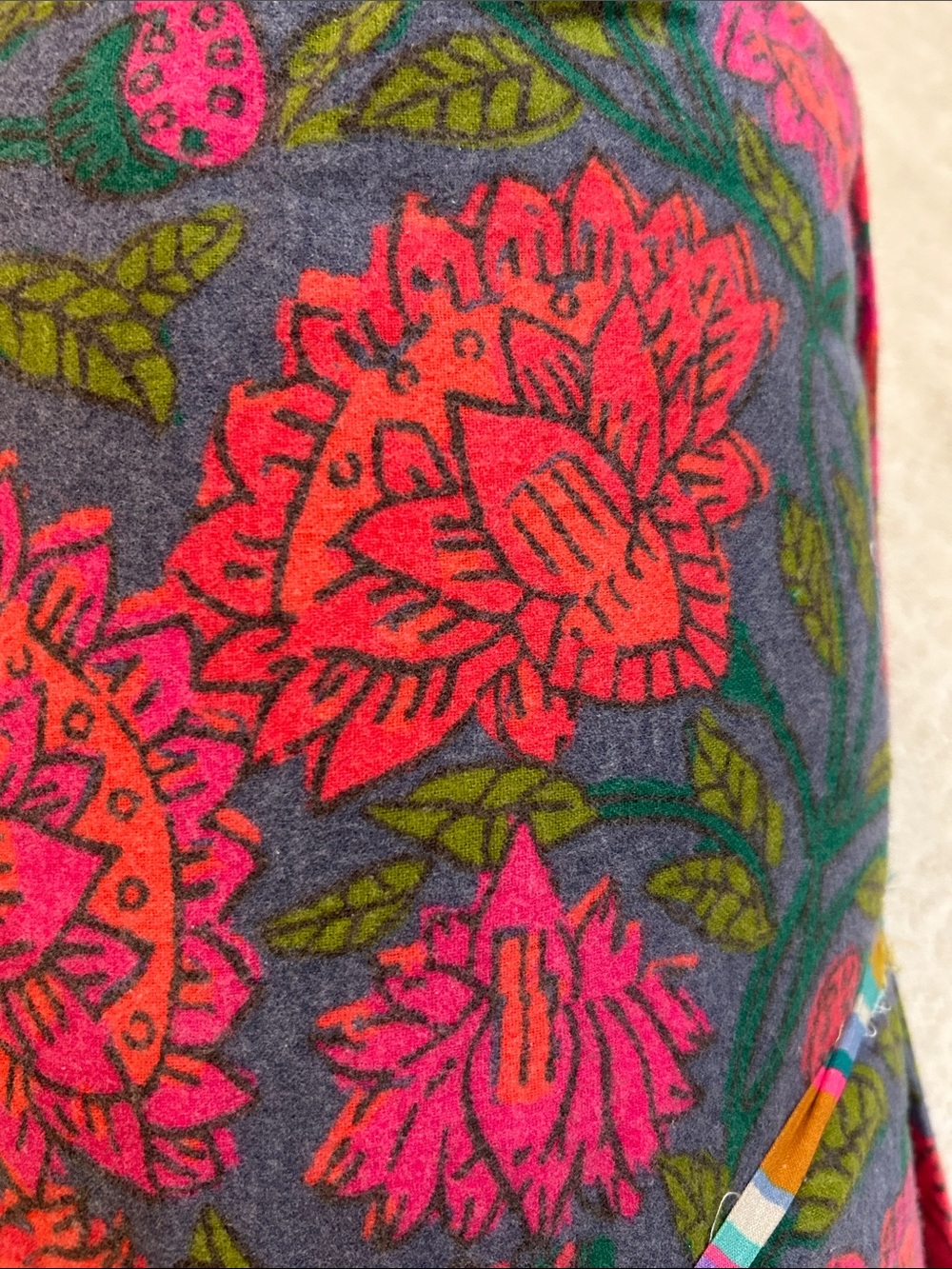 Natural Life Queen Flannel Sheet Set Pink Floral Boho Print - Picture 5 of 5